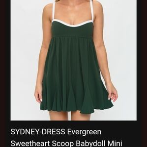 Green Pleated Sweetheart Mini Dress